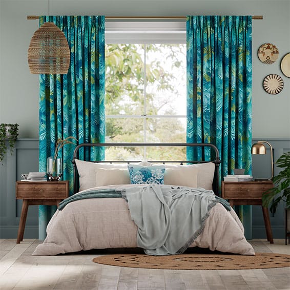 アカシアツリー　ティール カーテン