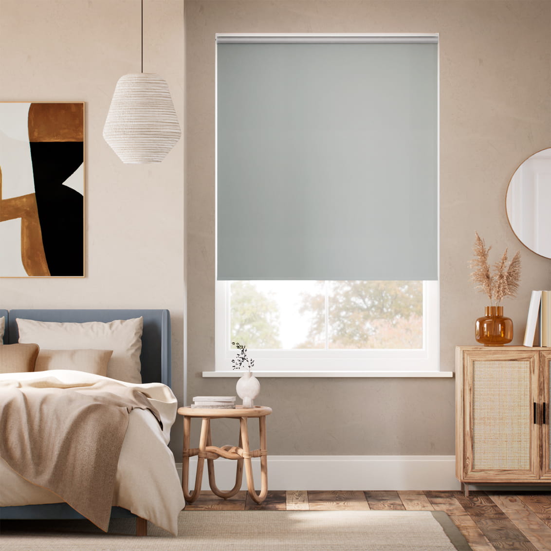 遮光サーマル グレー ロールスクリーン