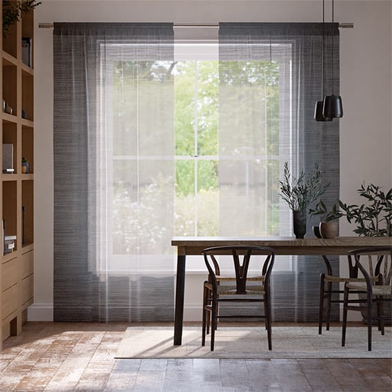 オーバドボイル スレート レースカーテン