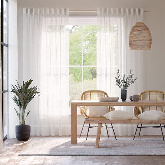 オーロラボイル　アイスホワイト レースカーテン