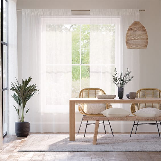 オーロラボイル　アイスホワイト レースカーテン