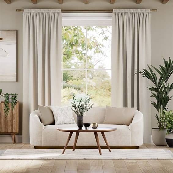 ビジュリネン　グレーウォッシュ カーテン