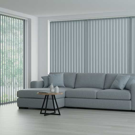 遮光 ナチュラル　ブルーグレー バーチカルブラインド
