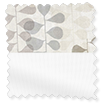 ブルーミングメドウ 遮光リネンニュートラル&ホワイト ダブルロールスクリーン サンプルの写真