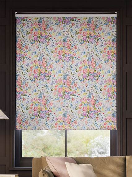 ブーケ・パレード シルク調 ピンク ロールスクリーン サムネイル写真