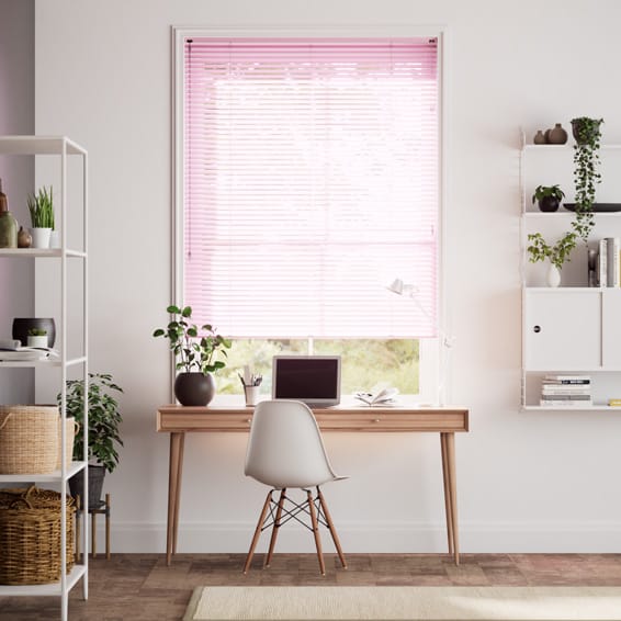 【つっぱり式】エッセンス　コーラルピンク アルミブラインド
