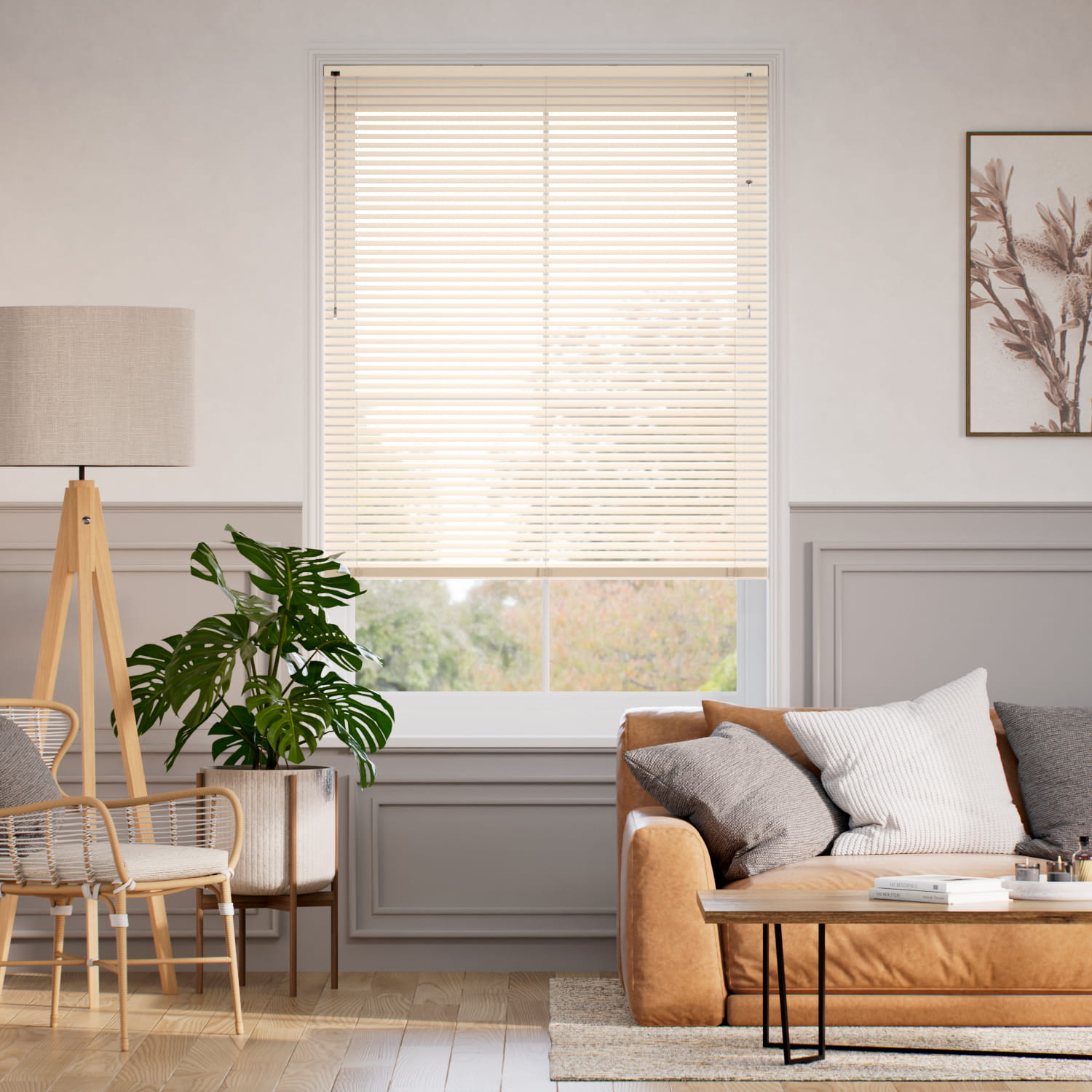 【つっぱり式】エッセンス　マットクリーム アルミブラインド