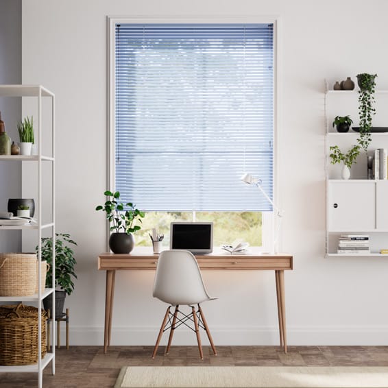 【つっぱり式】エッセンス　スカイブルー アルミブラインド