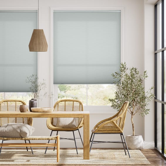 【つっぱり式】コードレス採光トリプルハニカム セージグリーン ハニカムシェード