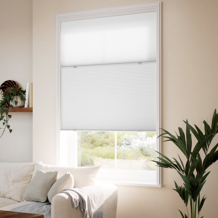 ハニカムシェード 突張り 採光 コードレス 白 幅1.2m X縦2.4m