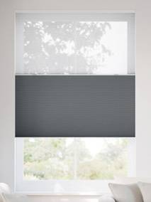 【つっぱり式】コードレス ツインハニカム シアースレートブルー コードレスハニカム サムネイル写真