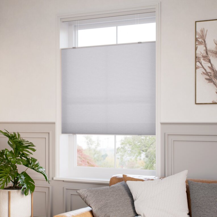 【つっぱり式】コードレス 採光 トップダウンハニカム ウィステリア ハニカムシェード