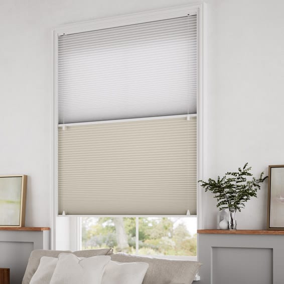 つっぱり式】ツインハニカム ベージュ ハニカムシェード