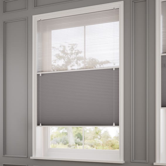 つっぱり式】ツインハニカム シアーダークグレー ハニカムシェード