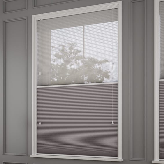 幅1605mm TUISSツインハニカム シアーダークグレー つっぱり式 つっぱり式】ツインハニカム シアーダークグレー ハニカムシェード