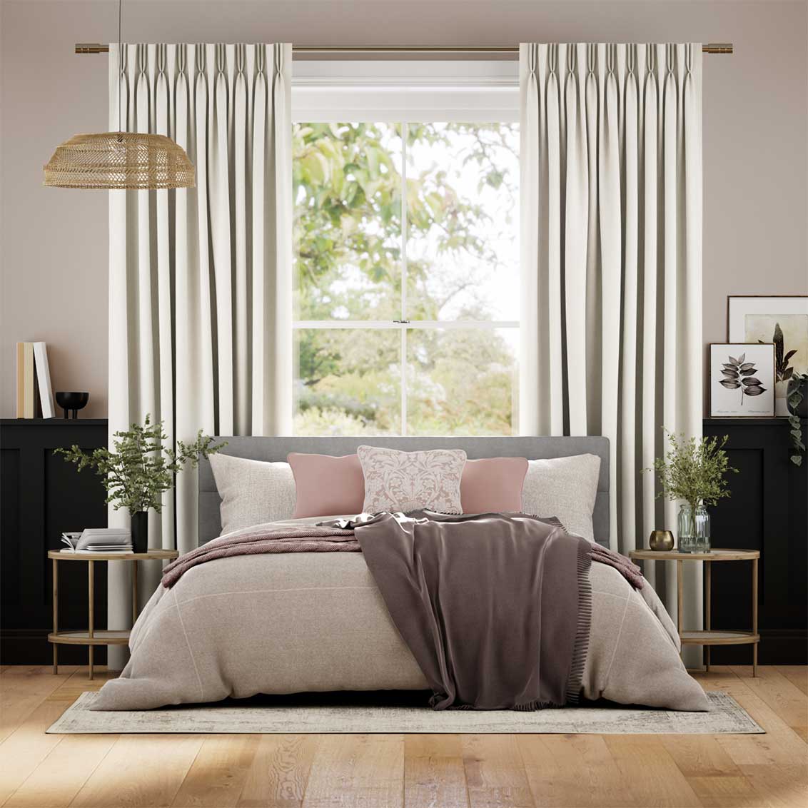 カバンディシュ　エクリュ カーテン