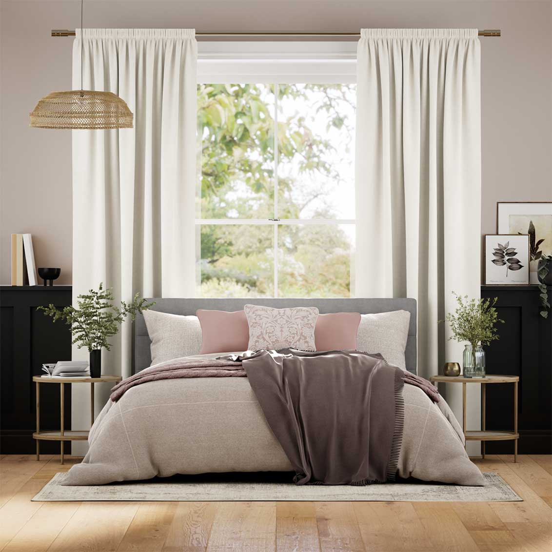 カバンディシュ　エクリュ  カーテン