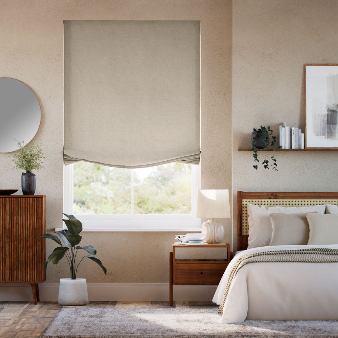 チャルフォン トープ リラックス ローマンシェード