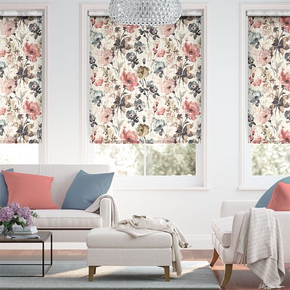 チョイス　フィオリリネン　ビンテージローズ ロールスクリーン