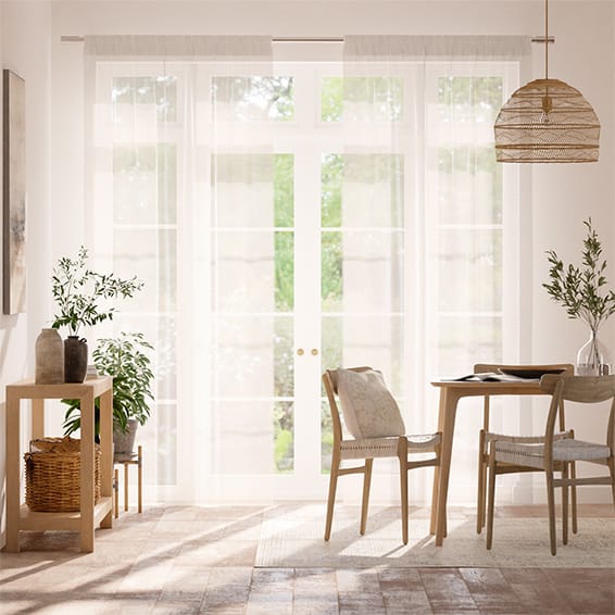 セーラスボイル　ブライトホワイト レースカーテン