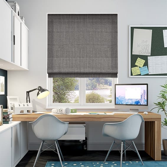 【つっぱり式】カバンディッシュ　トーングレー ローマンシェード