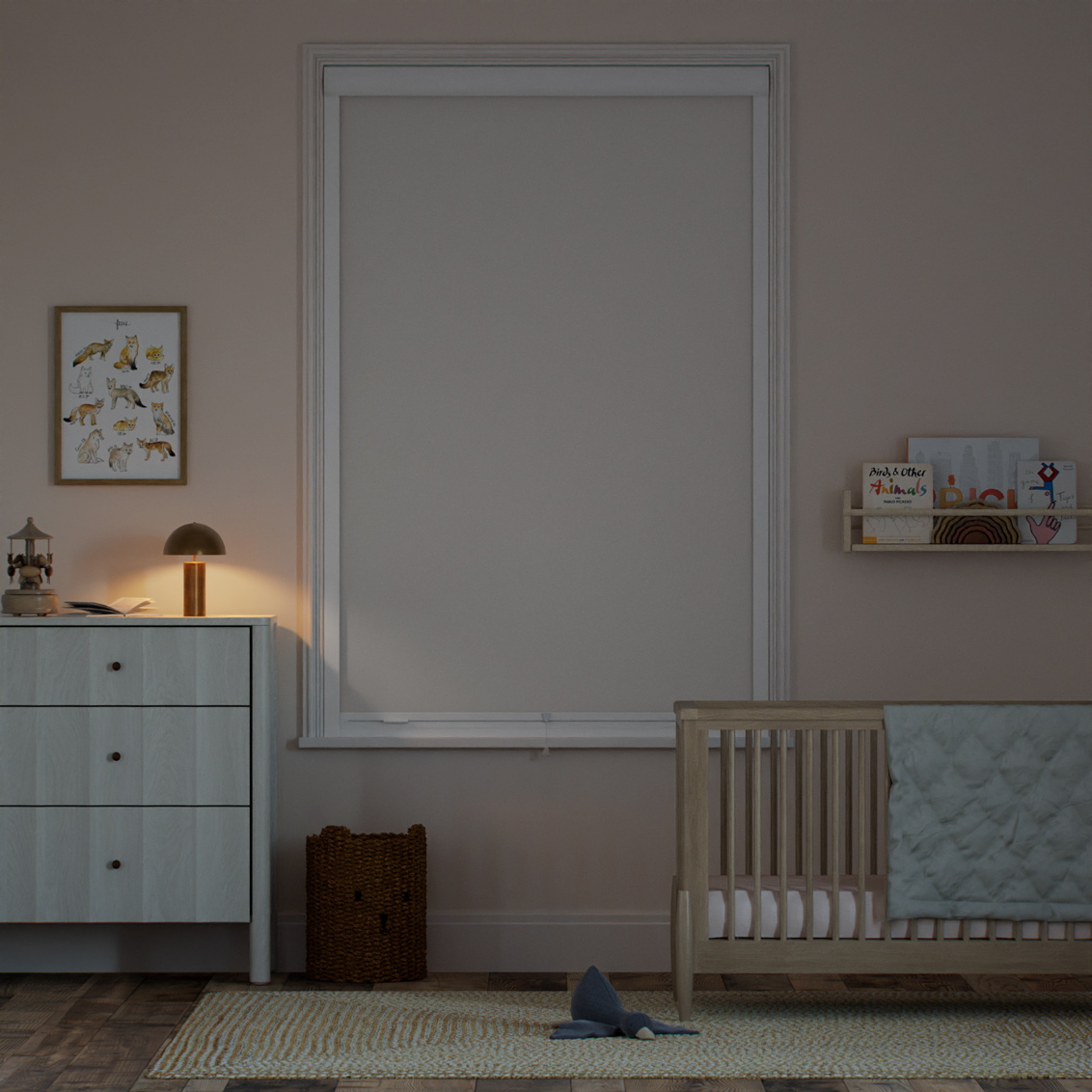 完全遮光パーフェクト キャンバス ロールスクリーン