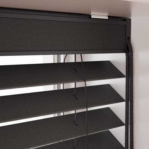 クール ガンメタルグレー ウッドブラインド