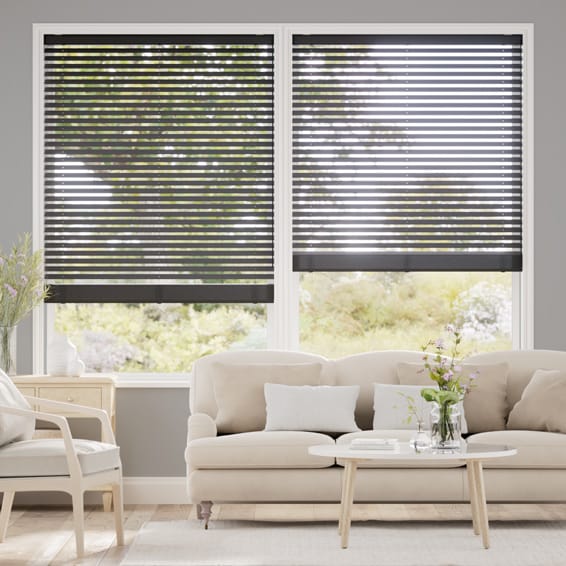 クール　ガンメタルグレー ウッドブラインド