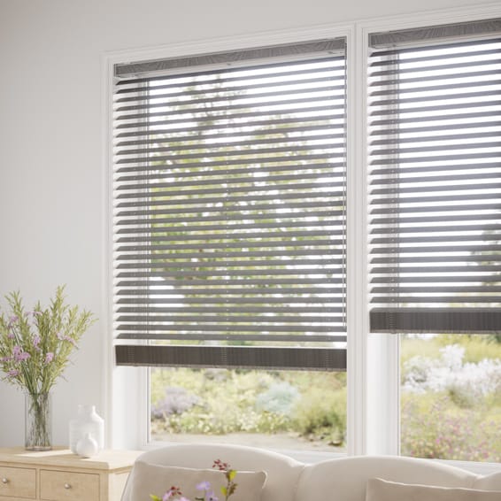 クール スレートグレー ウッドブラインド