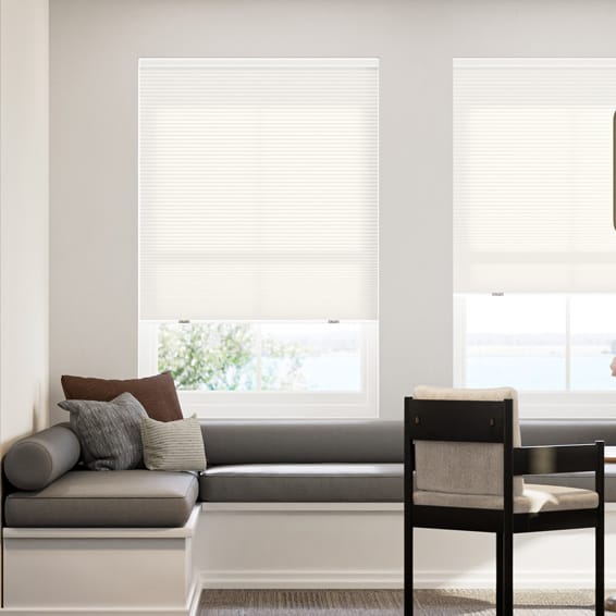 コードレス採光リネンハニカム シアークリアホワイト ハニカムシェード