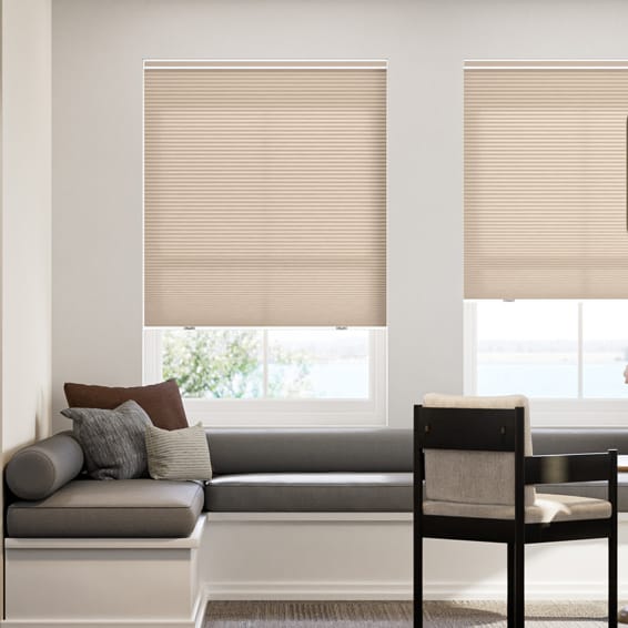 コードレス採光リネンハニカム サンド ハニカムシェード