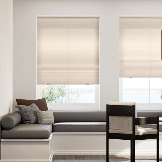 コードレス採光リネンハニカム ストーン ハニカムシェード