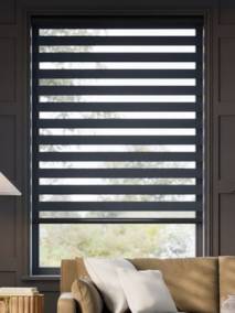 コードレス ゼブラ ミッドナイトブルー 調光ロールスクリーン サムネイル写真