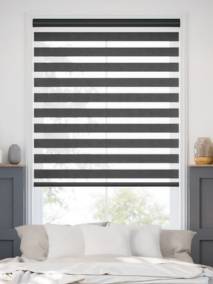 コードレス ゼブラ 遮光 ガンメタルグレー 調光ロールスクリーン サムネイル写真