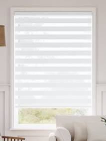 コードレス ゼブラ 遮光 アイスホワイト 調光ロールスクリーン サムネイル写真