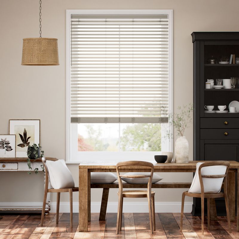 コードレス ナチュラル バーチグレー ウッドブラインド