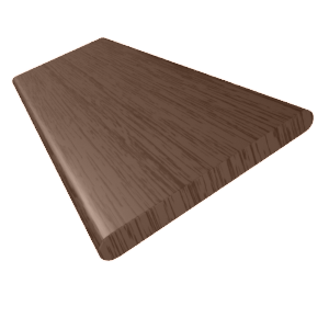 コードレス ラスティック ブラウン ウッドブラインド サンプルの写真