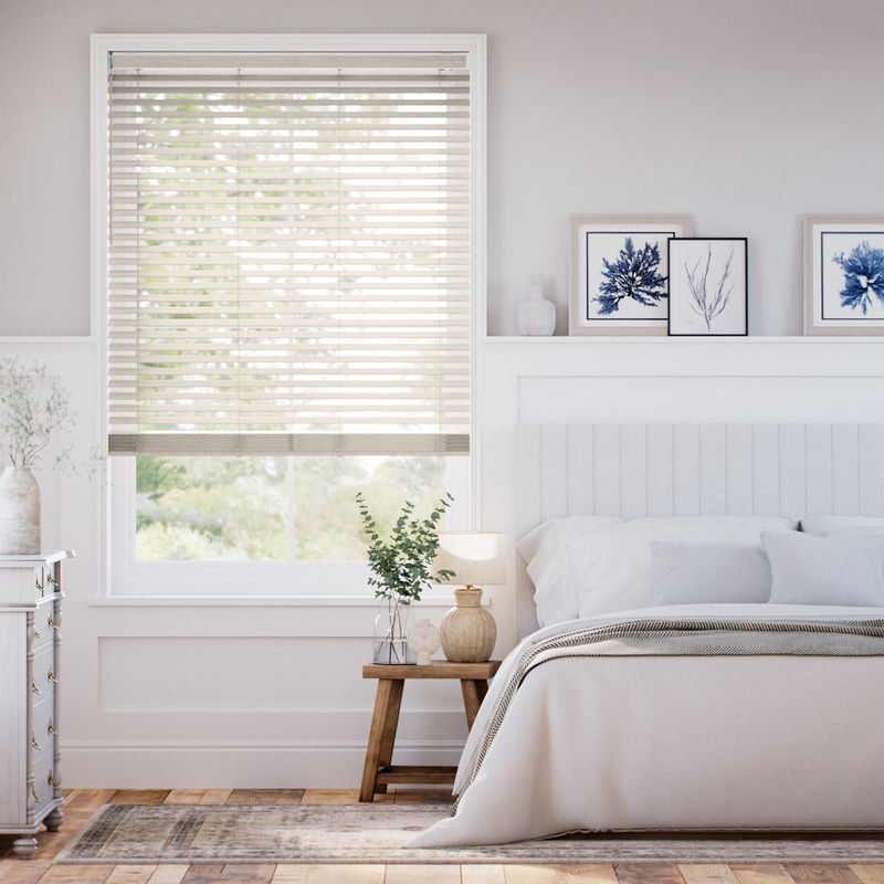 コードレス ラスティック シャビーホワイト ウッドブラインド