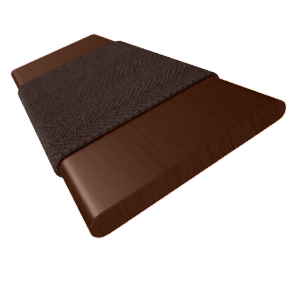 コードレス シンプル ダークブラウン＆ブラウン ウッドブラインド サンプルの写真