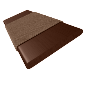 コードレス シンプル ダークブラウン＆ライトブラウン ウッドブラインド サンプルの写真