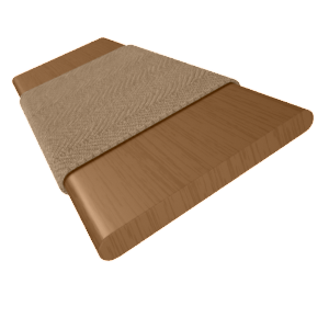 コードレス シンプル ヘーゼルブラウン＆ベージュ ウッドブラインド サンプルの写真