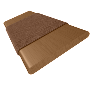 コードレス シンプル ヘーゼルブラウン＆ライトブラウン ウッドブラインド サンプルの写真