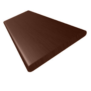 コードレス シンプル ダークブラウン ウッドブラインド サンプルの写真