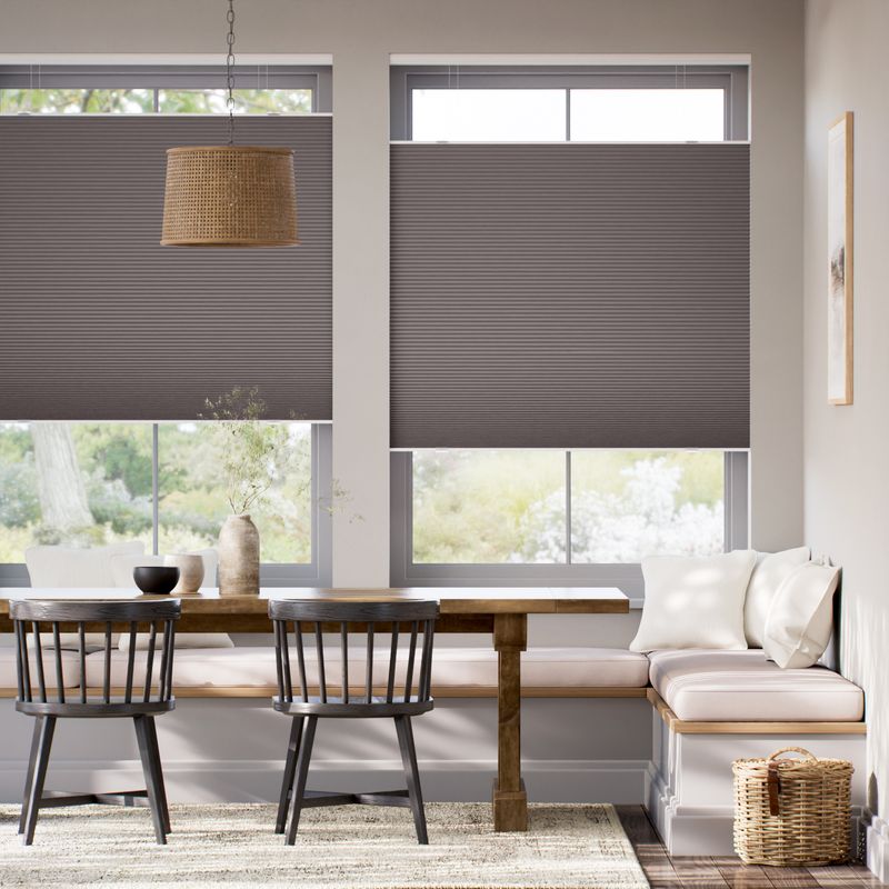 コードレス 遮光 トップダウンハニカム ダークグレー ハニカムシェード