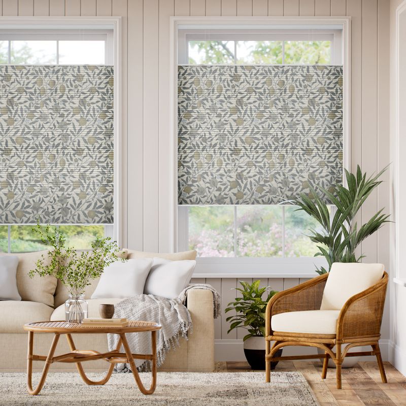 コードレス 採光トップダウンハニカム ウィリアムモリス フルーツ プリムローズ シェード