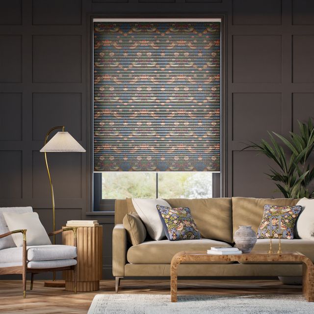 コードレス採光ハニカム ウィリアムモリス いちご泥棒 ジュエル シェード