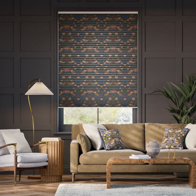 コードレス遮光ハニカム ウィリアムモリス いちご泥棒 ジュエル シェード