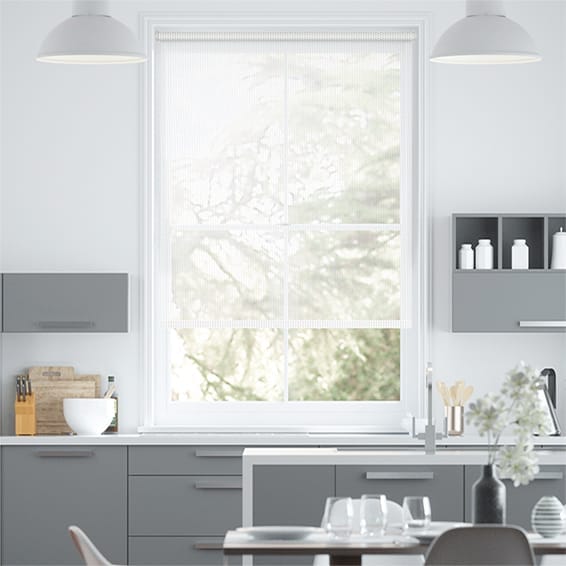 【カーテンレール可】オキュラス　ホワイト ロールスクリーン　-プルコード式-