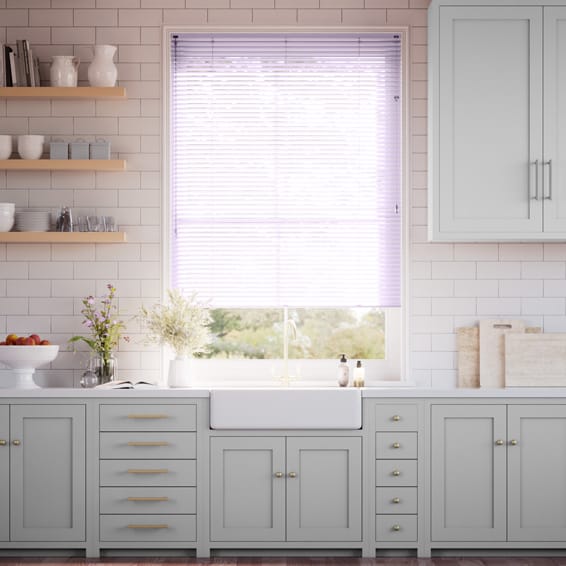 【カーテンレール可】エッセンス　パープル アルミブラインド