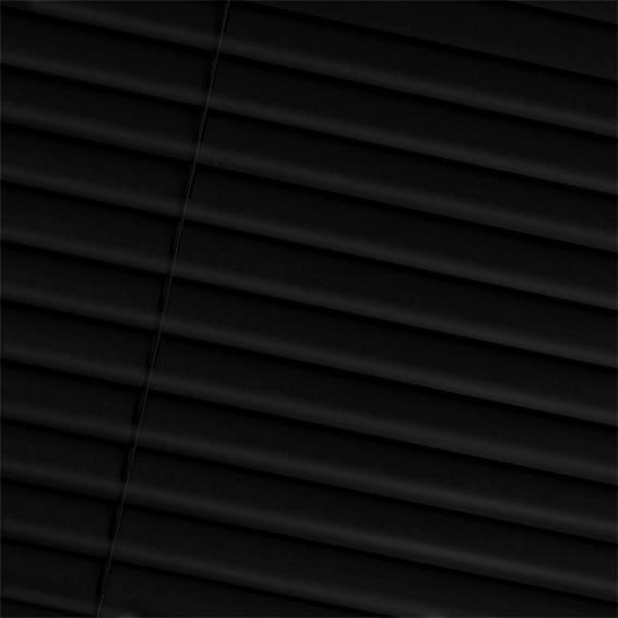 カーテンレール可】プレミアム ダークブラック アルミブラインド